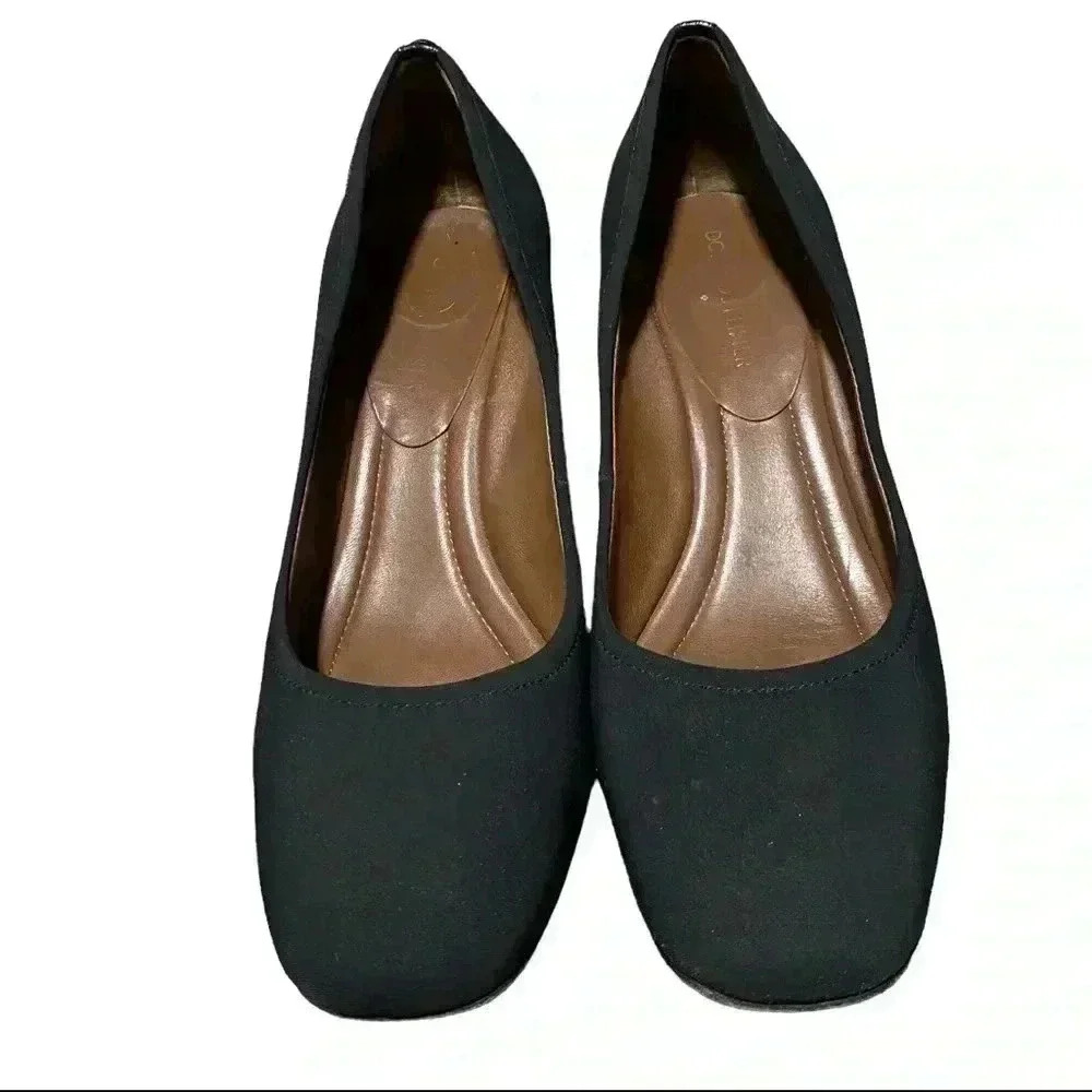 Donald J. Pliner Womens Drew Pumps Size 8.5M‎ Black Leather Corin Block Heel